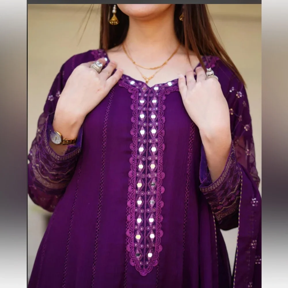 3 piece suit maxi anarkali - Picture 4 of 12
